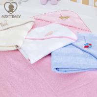 纯棉婴儿浴巾超柔吸水 新生儿浴巾带帽...